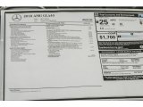 2018 Mercedes-Benz GLA AMG 45 4Matic Window Sticker