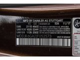 2018 SL Color Code for Dolomite Brown Metallic - Color Code: 526