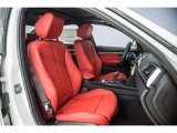 2018 BMW 3 Series 340i Sedan Coral Red Interior