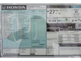 2018 Honda Accord EX-L Sedan Window Sticker