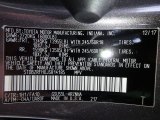 2018 Highlander Color Code for Predawn Gray Mica - Color Code: 1H1