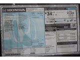 2018 Honda Civic LX Hatchback Window Sticker