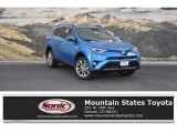 2018 Electric Storm Blue Toyota RAV4 Limited AWD Hybrid #124928683