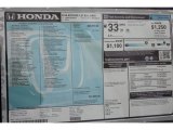 2018 Honda Accord EX-L Sedan Window Sticker