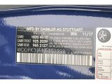 2018 SLC Color Code for Brilliant Blue Metallic - Color Code: 896