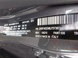 2018 Giulia Color Code for Vesuvio Gray Metallic - Color Code: 035
