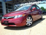 2007 Tango Red Pearl Honda Civic LX Sedan #12508112