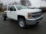 2018 Summit White Chevrolet Silverado 3500HD Work Truck Double Cab 4x4 Chassis #125597717