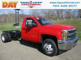 2018 Red Hot Chevrolet Silverado 3500HD Work Truck Crew Cab 4x4 Chassis #125710367