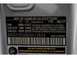 2018 AMG GT Color Code for Iridium Silver Metallic - Color Code: 775