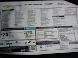 2018 Chevrolet Camaro SS Convertible Window Sticker