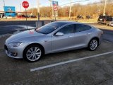 Silver Metallic Tesla Model S in 2015