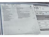 2017 Mercedes-Benz E 550 Cabriolet Window Sticker
