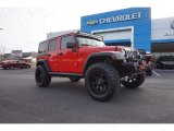 2015 Firecracker Red Jeep Wrangler Unlimited Willys Wheeler 4x4 #126184326