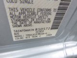 2018 NV Color Code for Brilliant Silver - Color Code: K23