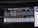 2018 SL Color Code for Obsidian Black Metallic - Color Code: 197