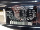 2018 Santa Fe Sport Color Code for Nightfall Blue - Color Code: W7U