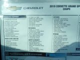 2019 Chevrolet Corvette Grand Sport Coupe Window Sticker