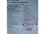 2018 Dodge Charger SRT Hellcat Window Sticker