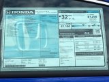 2018 Honda Civic LX Sedan Window Sticker