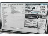 2018 Mercedes-Benz GLE 550e 4Matic Plug-In Hybrid Window Sticker