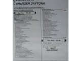 2018 Dodge Charger Daytona Window Sticker