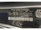 2018 S Color Code for Anthracite Blue Metallic - Color Code: 998