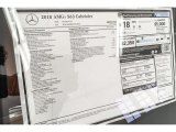 2018 Mercedes-Benz S AMG S63 Cabriolet Window Sticker