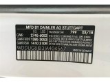2018 S Color Code for designo Diamond White Metallic - Color Code: 799