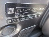 2018 Range Rover Velar Color Code for Corris Grey Metallic - Color Code: LKH