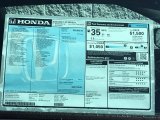 2018 Honda Civic EX-L Coupe Window Sticker