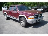 2003 Dark Garnet Red Pearl Dodge Dakota SLT Quad Cab #12685150