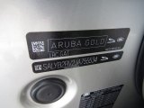 2018 Range Rover Velar Color Code for Aruba Gold - Color Code: GAT