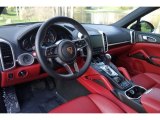 2018 Porsche Cayenne Platinum Edition Black/Garnet Red Interior
