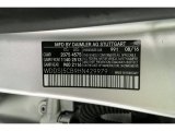 2017 CLA Color Code for designo Polar Silver Magno (Matte) - Color Code: 991