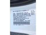 2019 Ridgeline Color Code for White Diamond Pearl - Color Code: NH603P