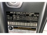 2018 AMG GT Color Code for designo Selenite Grey Magno (Matte) - Color Code: 297