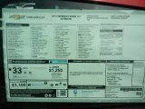 2018 Chevrolet Spark LT Window Sticker