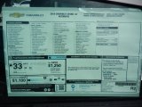 2018 Chevrolet Spark LT Window Sticker