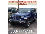 2018 Ocean Blue Metallic Jeep Wrangler Unlimited Sahara 4x4 #127313374