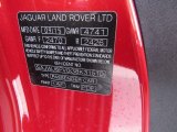 2016 F-TYPE Color Code for Italian Racing Red Metallic - Color Code: 1AF
