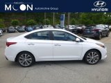 Frost White Pearl Hyundai Accent in 2018