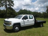 2018 Summit White Chevrolet Silverado 3500HD Work Truck Crew Cab 4x4 Chassis #127776791