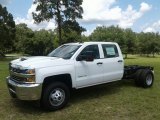 2018 Summit White Chevrolet Silverado 3500HD Work Truck Crew Cab 4x4 Chassis #127776788