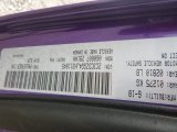 2018 Challenger Color Code for Plum Crazy Pearl - Color Code: PHG