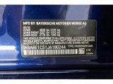 2018 3 Series Color Code for Mediterranean Blue Metallic - Color Code: C10