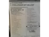 2018 Dodge Challenger SRT Hellcat Window Sticker