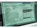 2018 Mercedes-Benz E AMG 63 S 4Matic Window Sticker