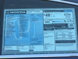 2019 Honda Insight Touring Window Sticker
