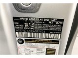 2018 AMG GT Color Code for designo Iridium Silver Magno (Matte) - Color Code: 982